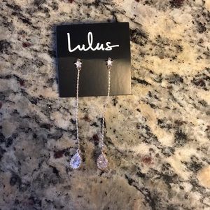 Tear drop long earrings